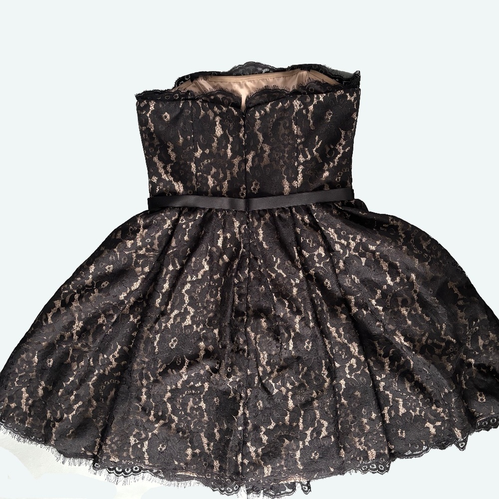 EUC Neiman Marcus Strapless Robert Rodriquez Lace Party Dress Size 4 - Picture 2 of 8